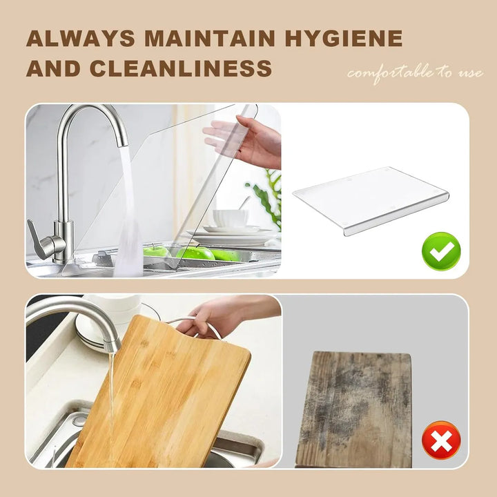 Tabla Corta Alimentos Protector Mesón Cocina Antideslizante Lisa Transparente