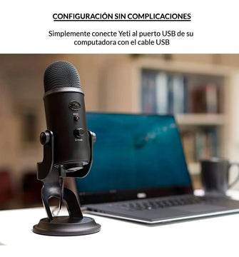 Micrófono Blue Yeti Condensador Omnidireccional color blackoutS