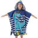 Poncho De Toalla De Dinosaurio Con Capucha Para Ninos