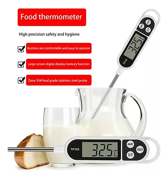 Termometro Digital Alimentos Comida Sonda Carnes Temperatura Blanco