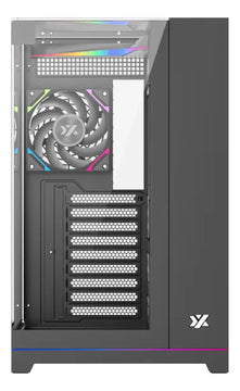 Gabinete Xyz Tesseract X Argb 7 Fans Controller 2d Glass Dual Chamber Usb C
