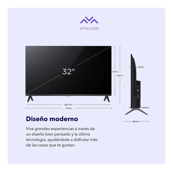 Televisor Iffalcon (by Tcl) 32s53 32 Pulgadas HD Smart Tv con Android TV Y Control por Voz