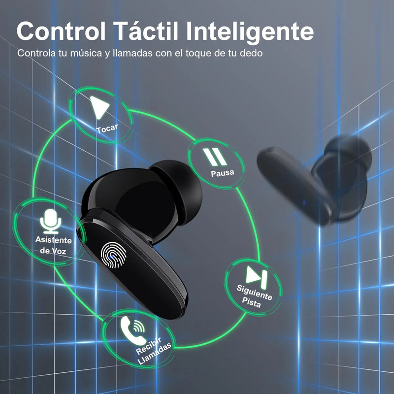 Audífonos Bluetooth 1hora Aut205n In-ear Negros Tws Negro