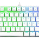 Teclado Gamer Redragon Kumara K552 QWERTY Español Latinoamérica Color Blanco con Luz RGB