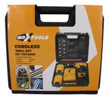 Taladro Atornillador Inalámbrico 10mm Maxtools MT-TOTAINH 24v 23nm 27 Accesorios