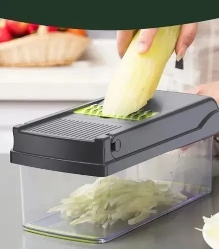 Mandolina Cortador Verduras Multi Picador Vegetales 15 En 1 Verde
