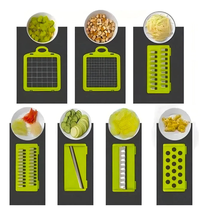 Cortador rallador 16 en 1 para alimentos, verduras y vegetales