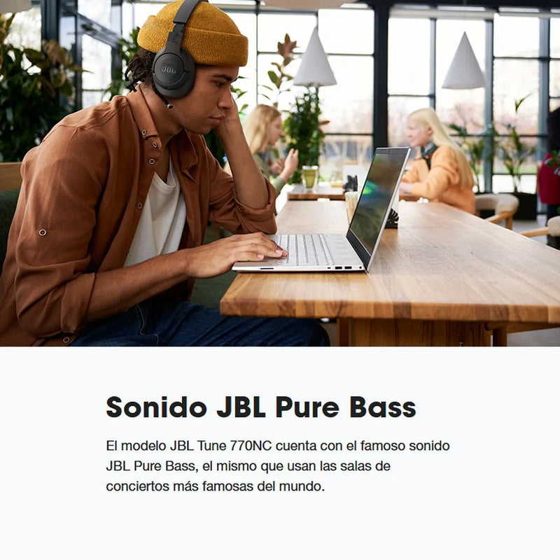 Auriculares Inalámbricos Jbl Tune 770nc 70 Horas Blanco