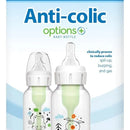 Set X2 Teteros 8 Onz Anticolico Dr Browns Boca Angosta Color Azul Animales