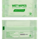 Paquete De 100 Toallitas Humedas Con Extracto De Te Verde