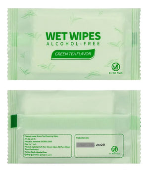 Paquete De 100 Toallitas Humedas Con Extracto De Te Verde