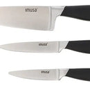 Set 3 Cuchillos Chef Multiusos Imusa 5861030379 Color Negro