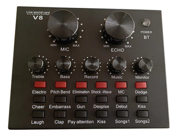 Tarjeta De Sonido V8 Profesional Para Streaming
