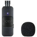 Sistema de micrófono inalámbrico Boya BY-v2 para iOS 2.4G con solapa, negro