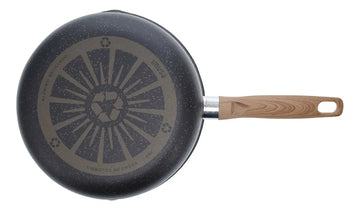 Sartén Profundo Imusa Natural Stone 24cm Con Tapa De Vidrio Color Gris