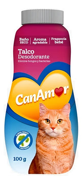 Talco Canamor Desodorante Para Gato 100g Y A Bebé