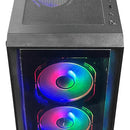 Gabinete Chasis Gamer Pc Argb Atx Con Controlador + 4 Cooler Negro