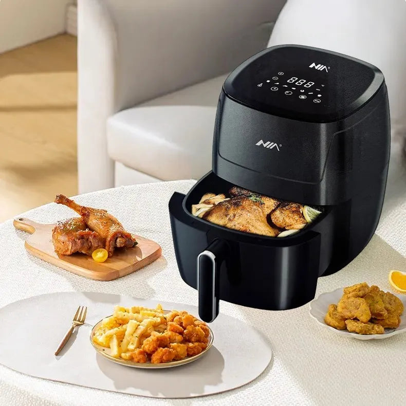 Freidora De Aire Sin Aceite Digital 7 Litros Air Fryer Negro