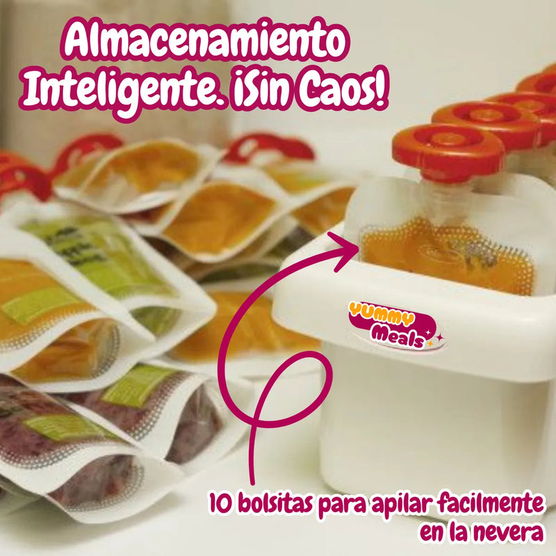 Dispensador De Alimentos Bebe Compota Papilla Squeeze Bolsas