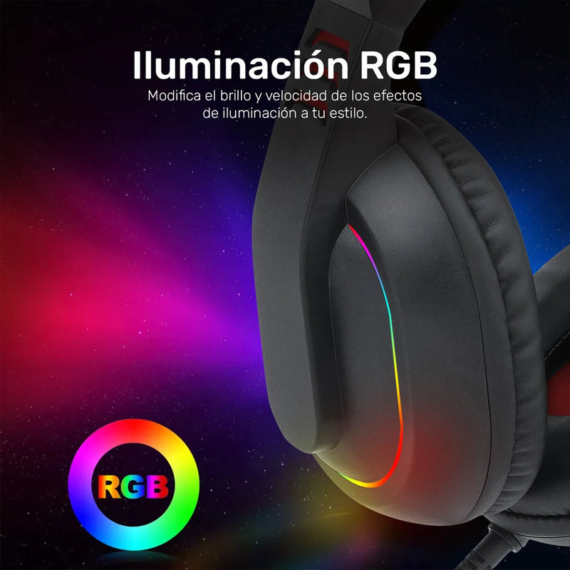 Audifonos Gamer Redragon Ares H120 Rgb Negro