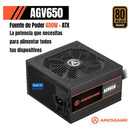 Fuente Poder 650w Reales 80 Plus Bronce Power Supply 650 W Negro