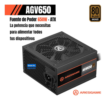 Fuente Poder 650w Reales 80 Plus Bronce Power Supply 650 W Negro