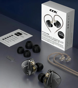 Audifonos in-ear Cca polaris color negro con micrófono