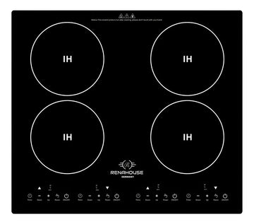 Estufa Eléctrica Inducción 4 Puestos Renahouse Negro