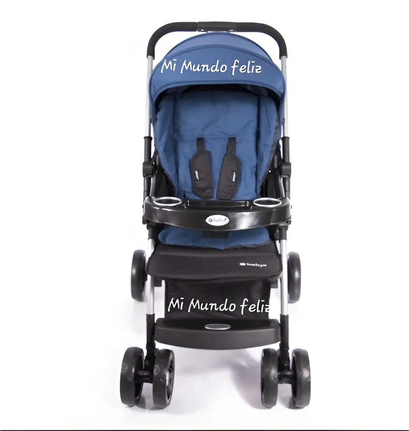 Coche de paseo Ebaby KUPER Coche Cuna azul