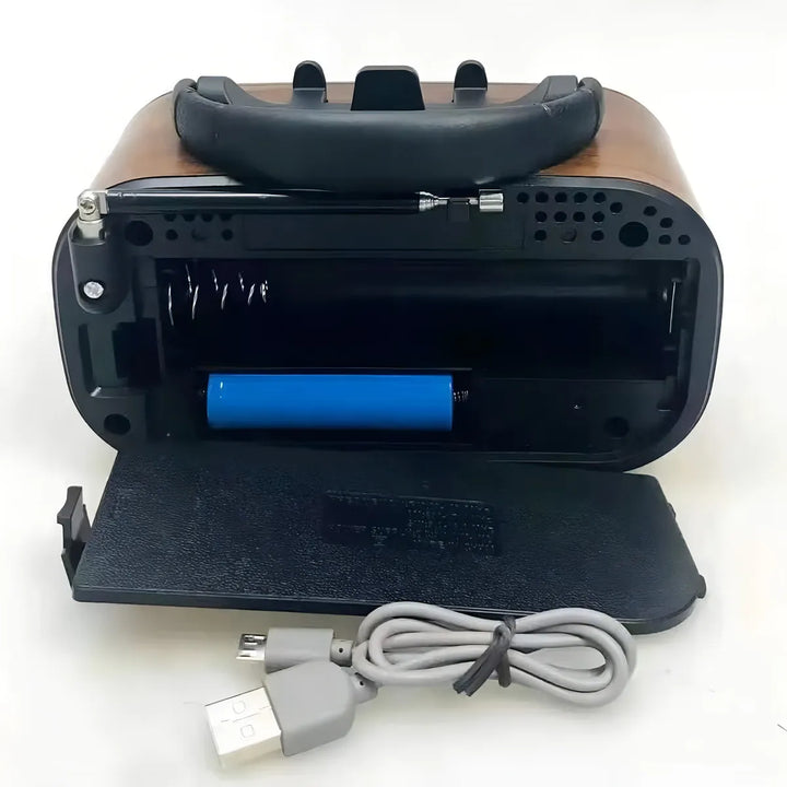 Radio Recargable Bluetooth Am Fm Parlante Usb Retro Mp3 Color Marrón Claro 110