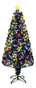 Vingli Arbol Artificial De Navidad De Fibra Optica Preilumin