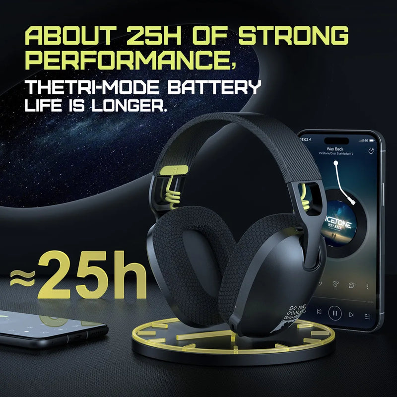 Auriculares inalámbricos para juegos Onikuma B2 con conexión USB y Bluetooth, color negro