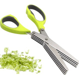 Tijeras De Cocina 5 Hojas Vegetales Papel Rapidez