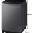 Lavadora Samsung 19kg Ecobubble Inverter Gris Wa19cg6441bdco