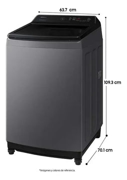 Lavadora Samsung 19kg Ecobubble Inverter Gris Wa19cg6441bdco