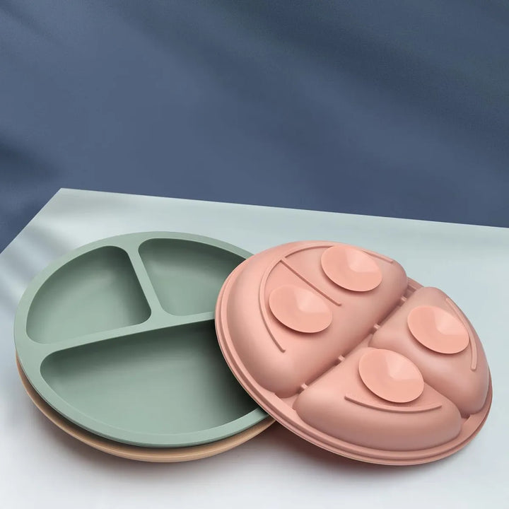Platos Antideslizantes De Silicona Para Bebés - 3 Unidades