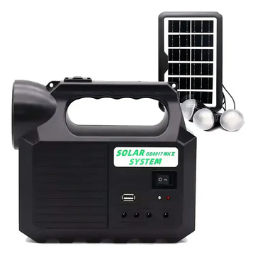 PowerBank Portatil con Panel Solar y 3 Bombillos LED