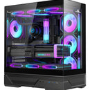 Gabinete Gamer Iceberg Crystal Gx Black 4 Fans Argb Usb C Negro