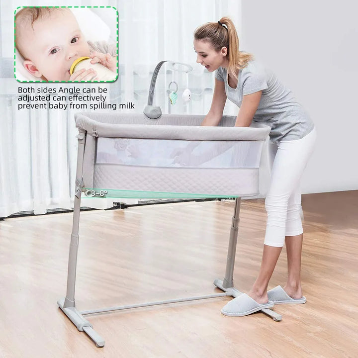 Cuna De Bebé Estilo Moisés Portátil Ajustable Lado De Cama