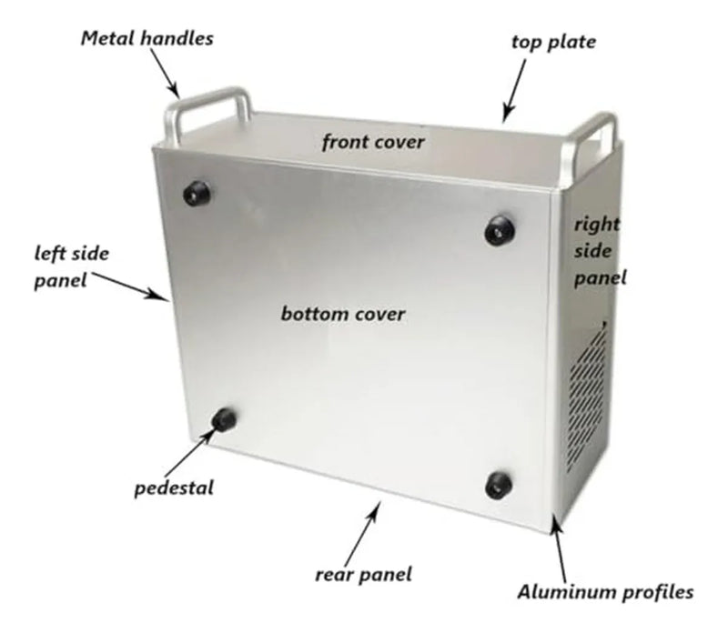 Chasis De Aluminio 210, Industrial, Diy, Superficie Oxidada,