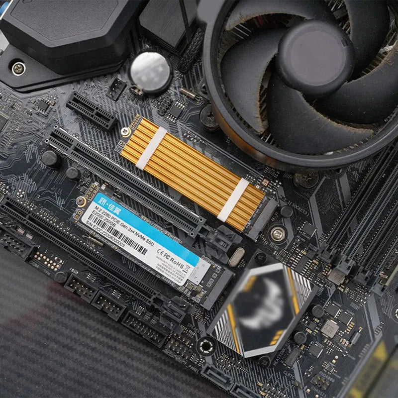 Disipador Ram So-dimm Y Ssd M.2 Nvme Laptop Portátil Dorado