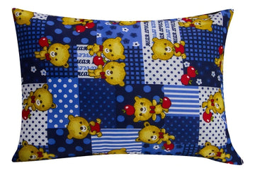 Colchoneta Antireflujo 100x60 En Tela Antifluido + Color Azul Osos Cariñosos
