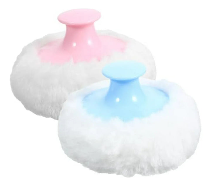 Kit De 4 Pufs De Maquillaje Y Talco Para Bebés Con Soporte D