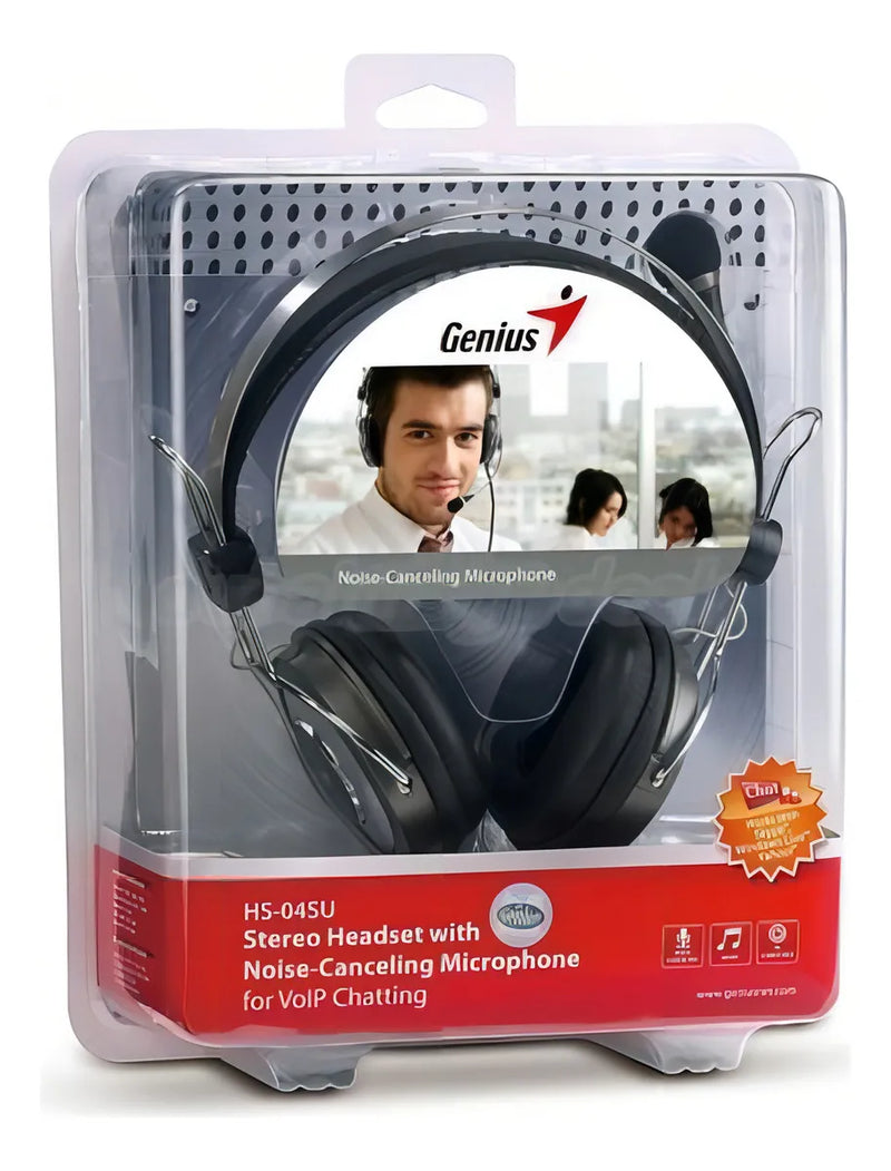 Auricular C/microfono Genius Hs-04su Pc Plug 3.5mm