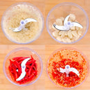 Procesador de alimentos manual mini triturador de 3 cuchillas, colores surtidos