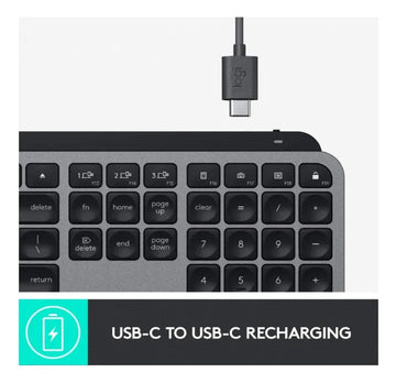 Teclado Logitech Master Series QWERTY Membrana inglés US color grafito con luz blanca