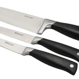 Set 3 Cuchillos Chef Multiusos Imusa 5861030379 Color Negro