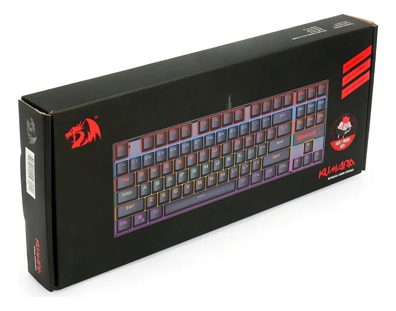 Teclado Mecánico Redragon Kumara Rainbow K552-kr-sp Teclado Negro Idioma Español Latinoamérica