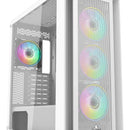 Chasis Caja Gamer Iceberg Titan M16 Blanca X4 Argb Fans Color Blanco