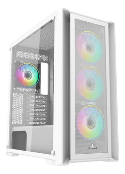 Chasis Caja Gamer Iceberg Titan M16 Blanca X4 Argb Fans Color Blanco